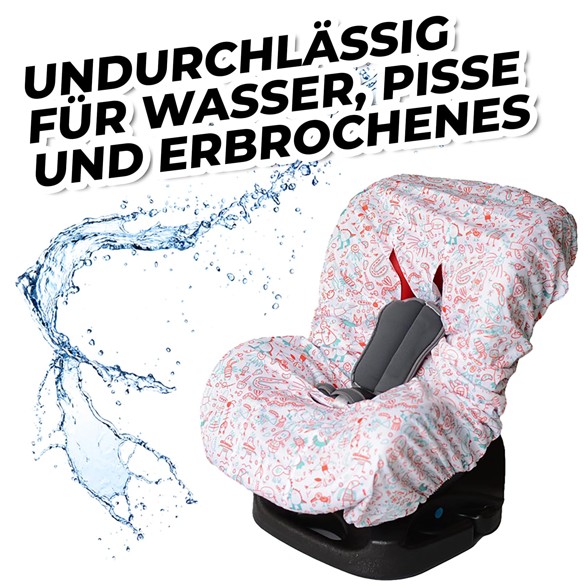 Sitzschoner Auto Kindersitz Sommerbezug Atmungsaktive Sitzauflage Universal Waschbar Hautfreundlich