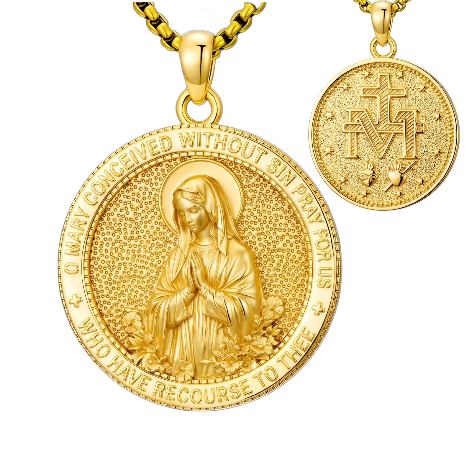 Patron Saint 14K Gold Medal Pendant
