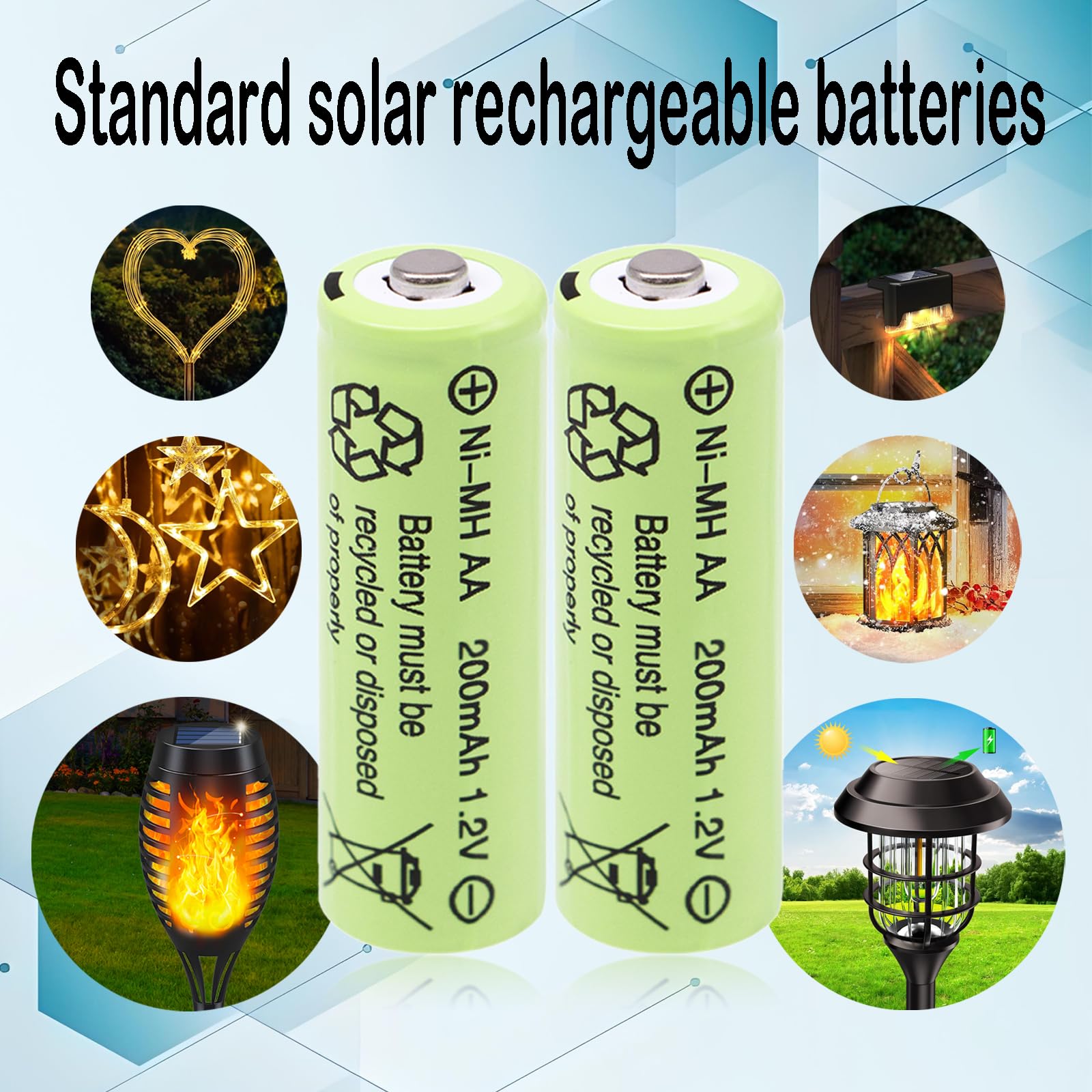 Amazon | Lombaour 1.2V AA 200mAh 充電式ニッケル水素電池、ダブルA