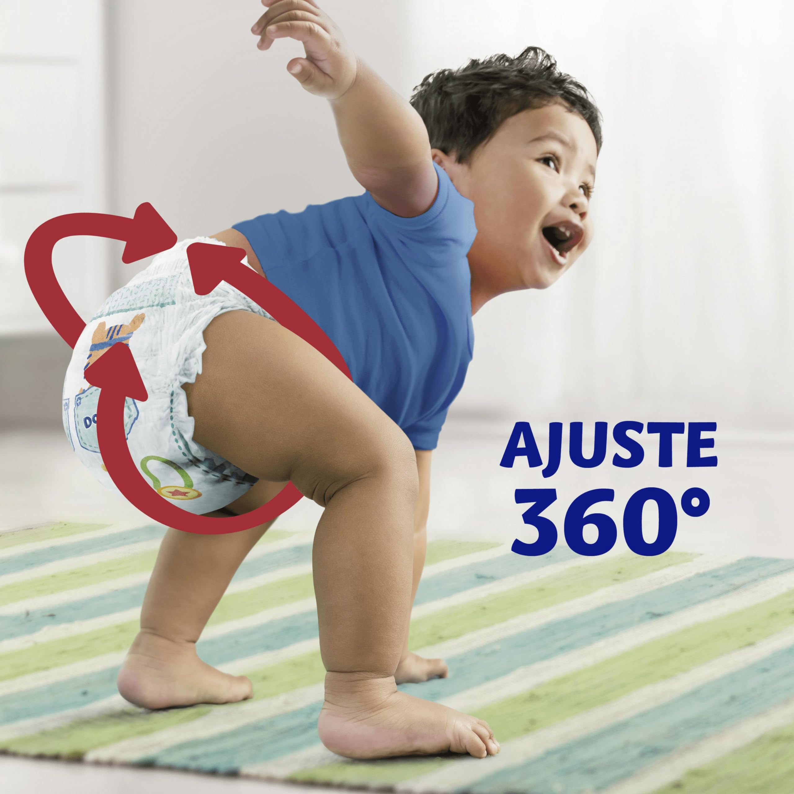 Dodot Bebé Pants Pañales, Talla 7, +17 kg, 115 Pañales, Pañal-Braguita con Ajuste 360° Anti-Fugas, Pack Mensual