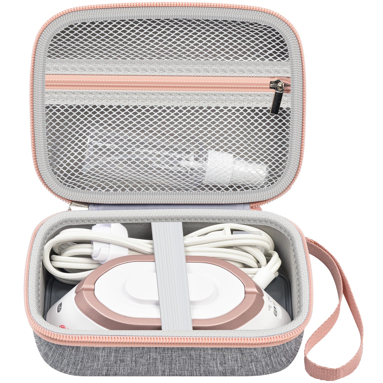 Travel Iron Case Compatible with Newbealer 120V/220V Dry Steamer for Clothes, Mini Iron Organizer Holder for Water Spray Bottle and Other Accessories (Box Only)- Grey