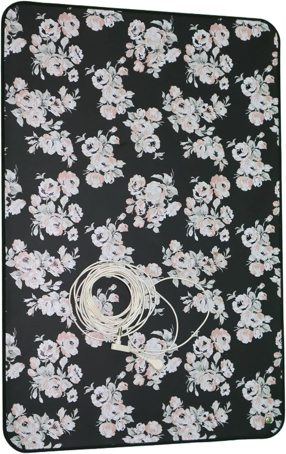 Anti-Static Grounding Mat with Floral Print – ESD-Safe Yoga Mat, Mouse Pad, and Floor Mat for Home, Office (US Plug,25x30cm)