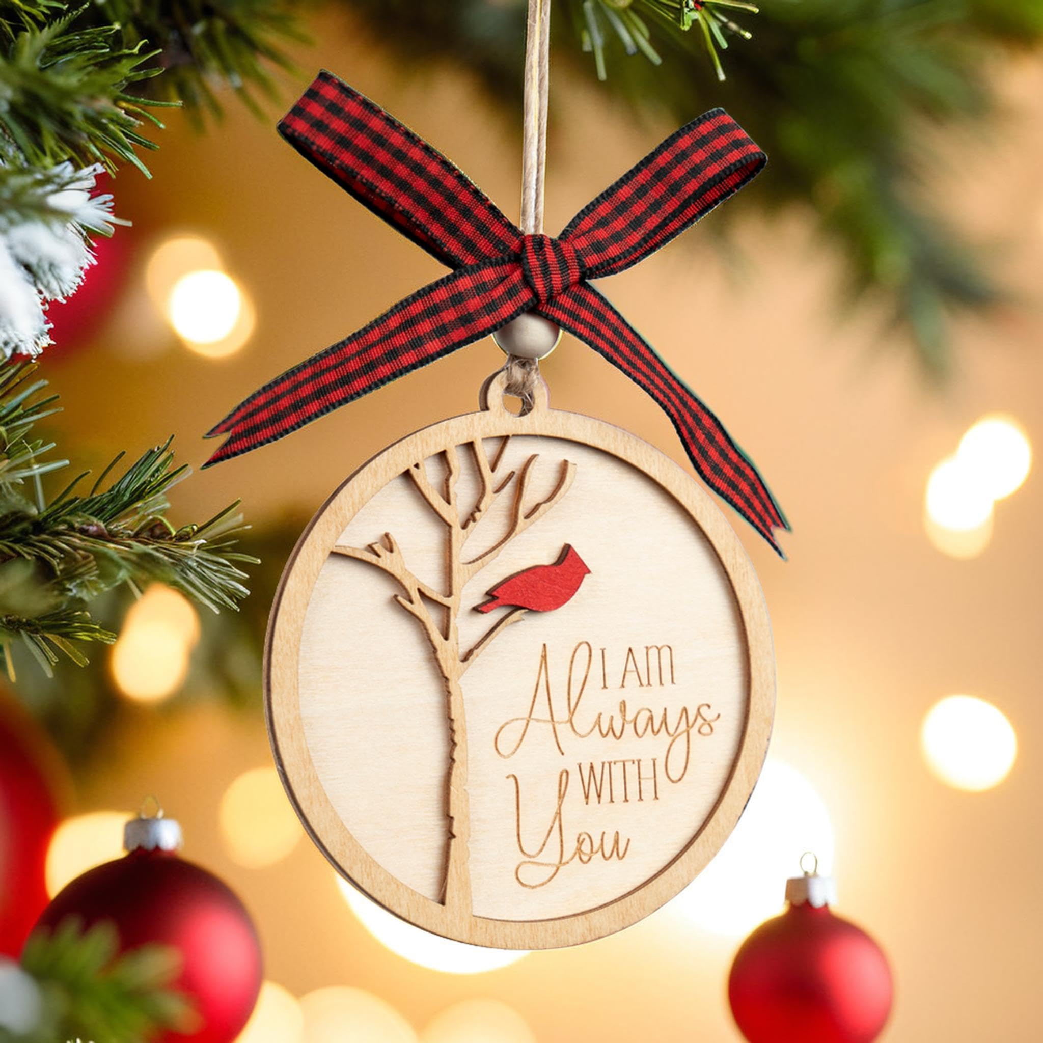 Weihnachts-Gedenkornament Für Verstorbenen Vater – Glas-Anhänger Mit Baum-des-Lebens-Motiv