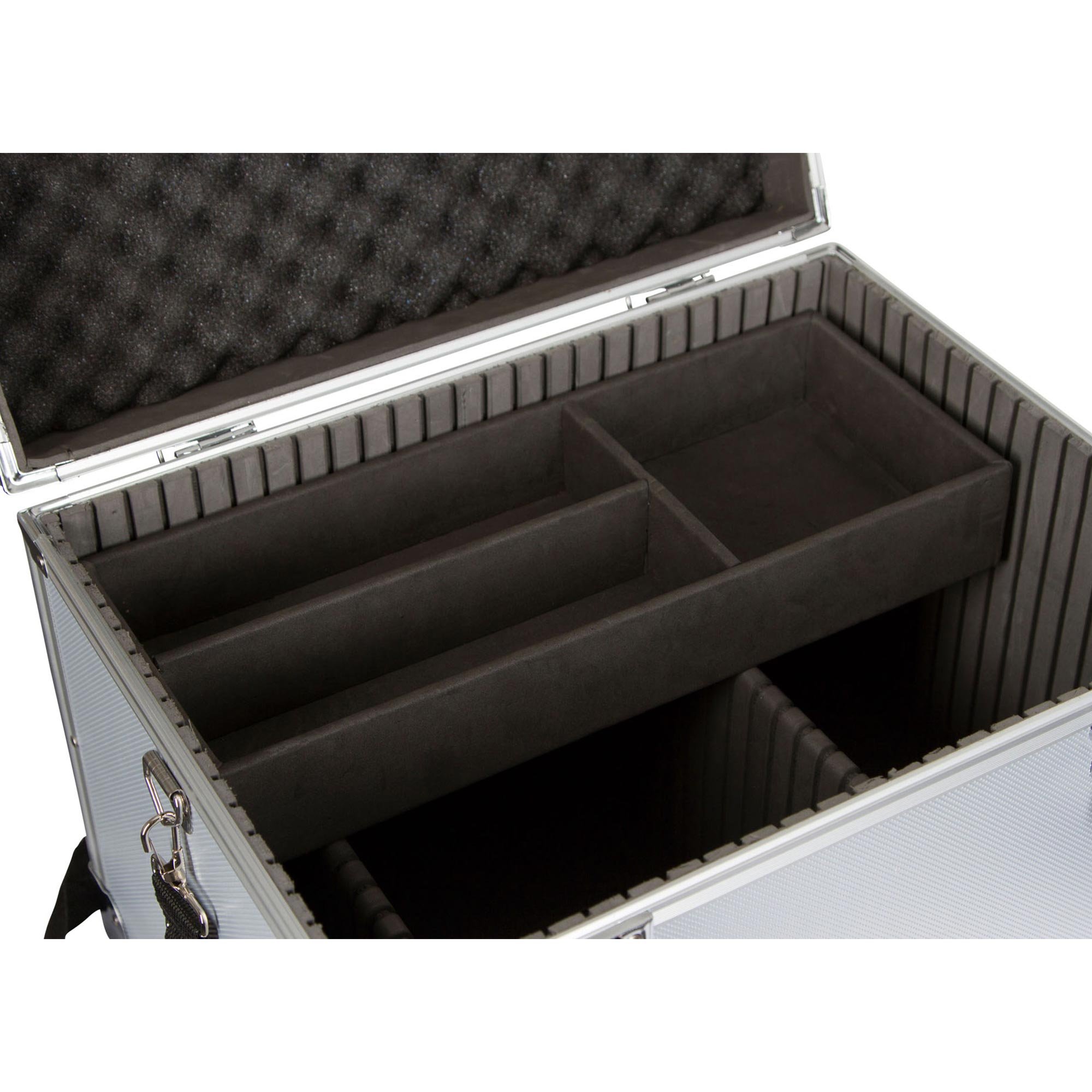 Kerbl Putzbox AluSafe, Putzkasten, Aluminium, 40 x 30 x 30 cm, mit Tragegurt, inkl. praktischem Kleinteilefach, mit 2 variablen Trennwänden, Pferd