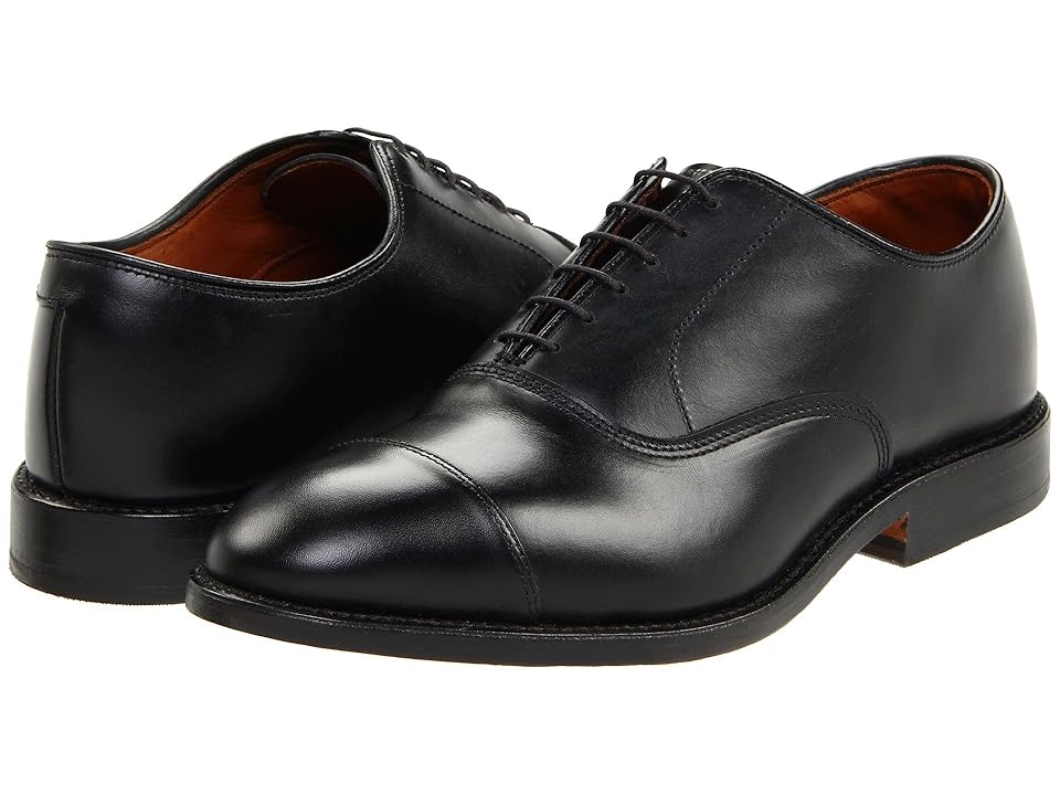Allen Edmonds Park Avenue Oxford (Black Custom Calf) Men's Lace Up Cap Toe Shoes INTERNATIONAL SHIPPING