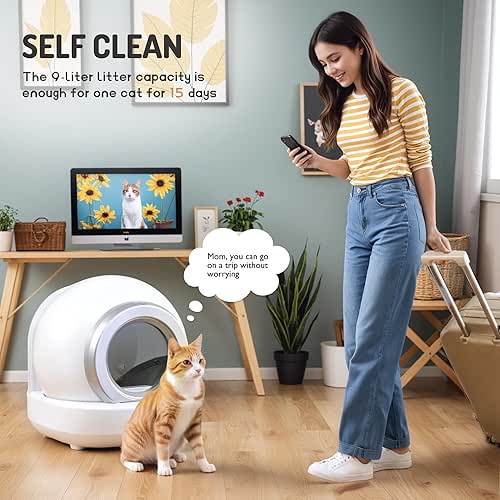 Self Cleaning Litter Box, Automatic Cat Litter Box Self Cleaning
