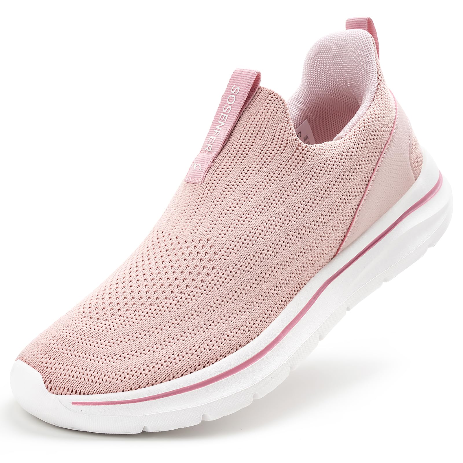 Sosenfer Sneaker Damen Slip on Sneaker - Leichte Atmungsaktive Damen Sportschuhe Ohne Schnürsenkel Leichtgewicht Turnschuhe Mesh Freizeitschuhe Bequem Casual Workingschuhe