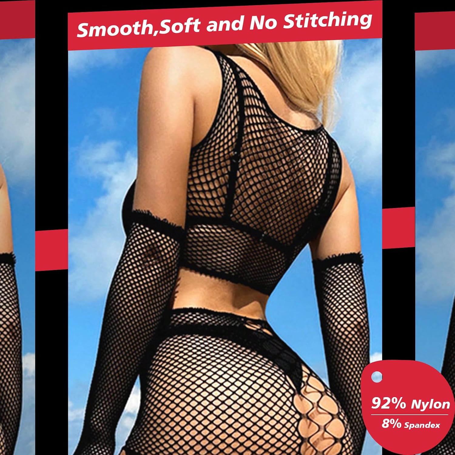 Famstar Sexy Lingerie for Women Naughty Fishnet Lingerie Set Bodysuit Outfits Teddy Sheer Mesh Erotic