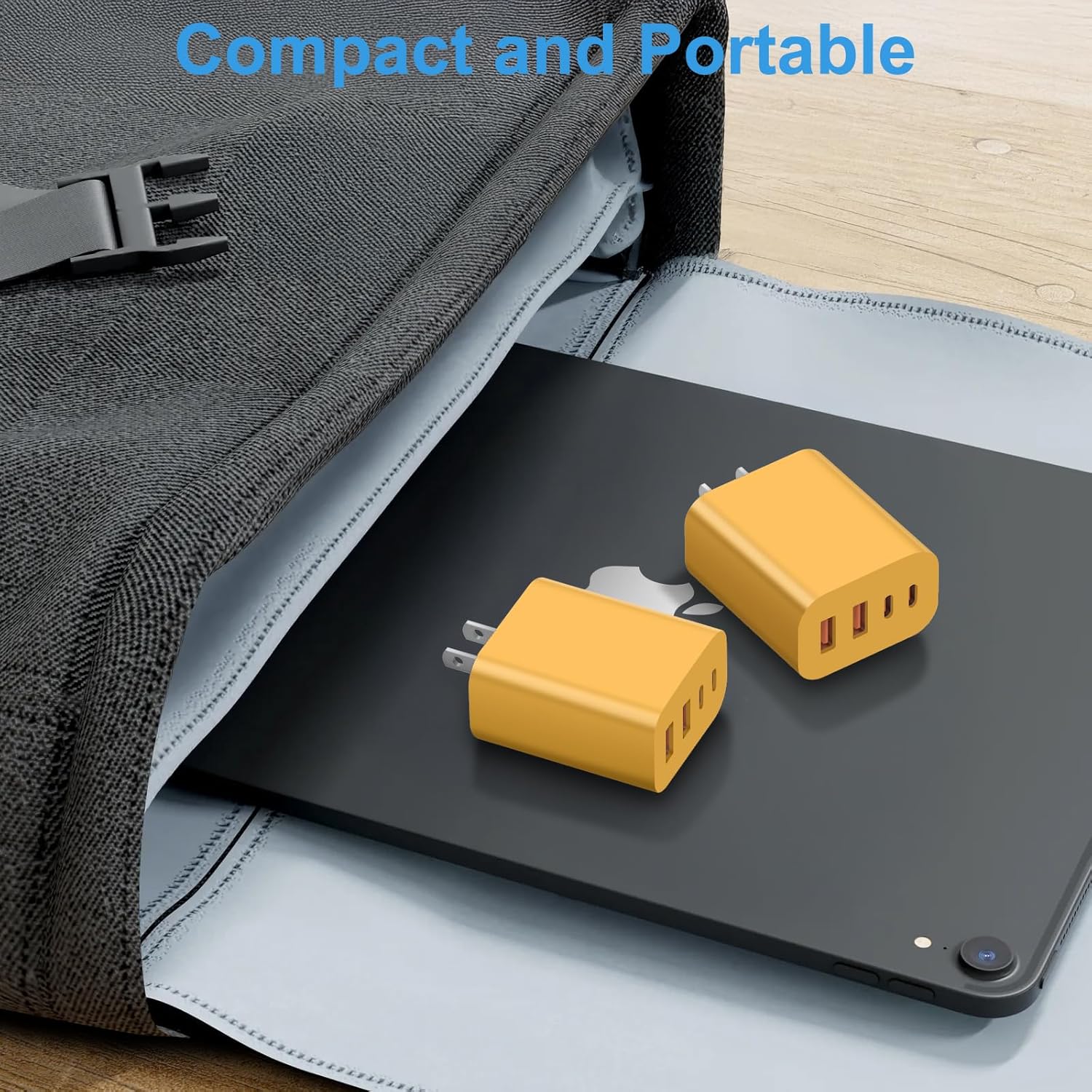 USB C Charger Block,40W USB C Charger Cube,Type C Charging Block,Wall Chargers Dual Port PD+QC Charging Cube for iPhone 16 15 14 13 12 11 Pro Max XS,iPad, Samsung Phone,Tablet(Yellow)