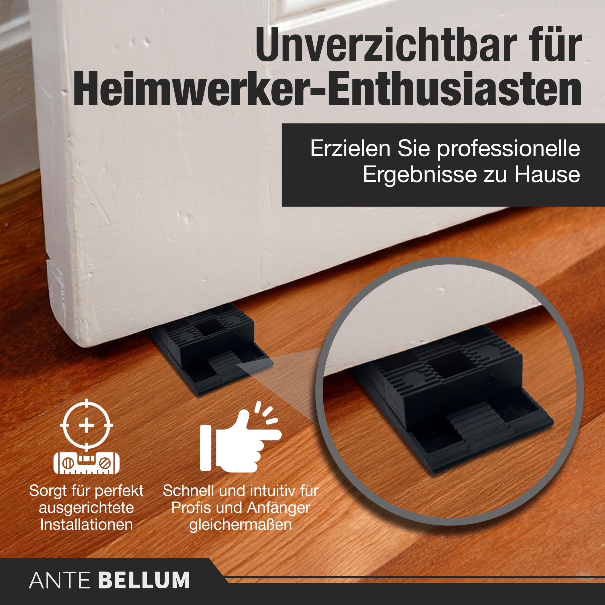 Ante Bellum 50 Stück Kunststoff-Abstandshalter – Montagekeile für Böden, Fenster und Türen, Kunststoffkeile zum Ausrichten und Montieren, geeignet für Bau- und Möbelmontagearbeiten