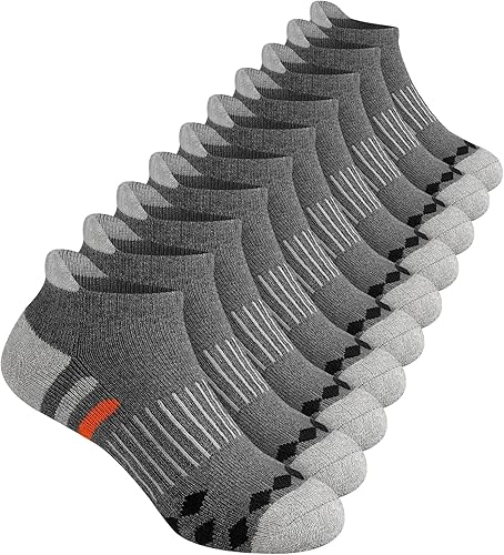 Miniatura 7 de Comfoex 10 pares de calcetines de tobillo atléticos para niños grandes y pequeños calcetines de algodón medio acolchados