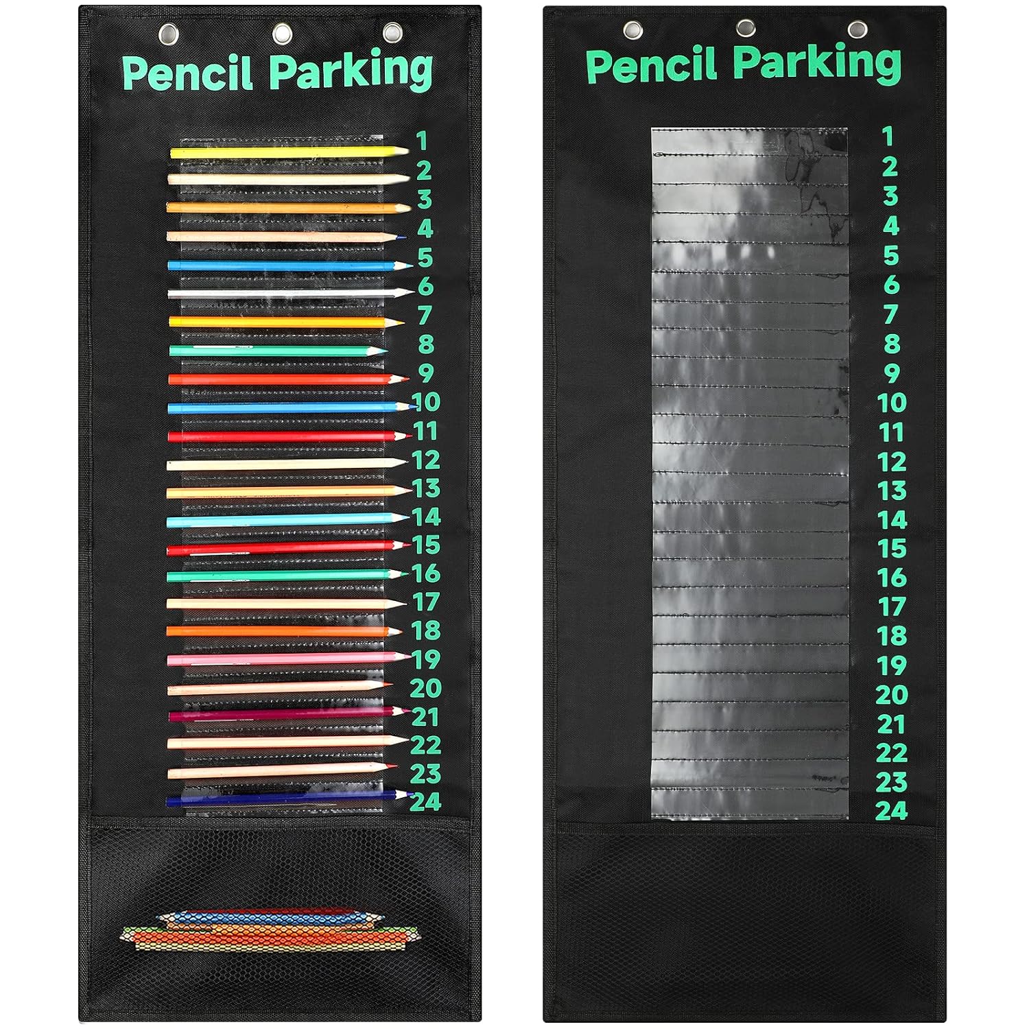 2 Pcs Pencil Parking Solution Pocket Chart Classroom