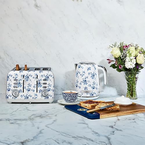 Miniatura 2 de Laura Ashley Hervidor eléctrico de acero inoxidable de 1.7 litros Hervidor eléctrico de hervir rápido de 1500 W para agua hirviendo Hervidores de