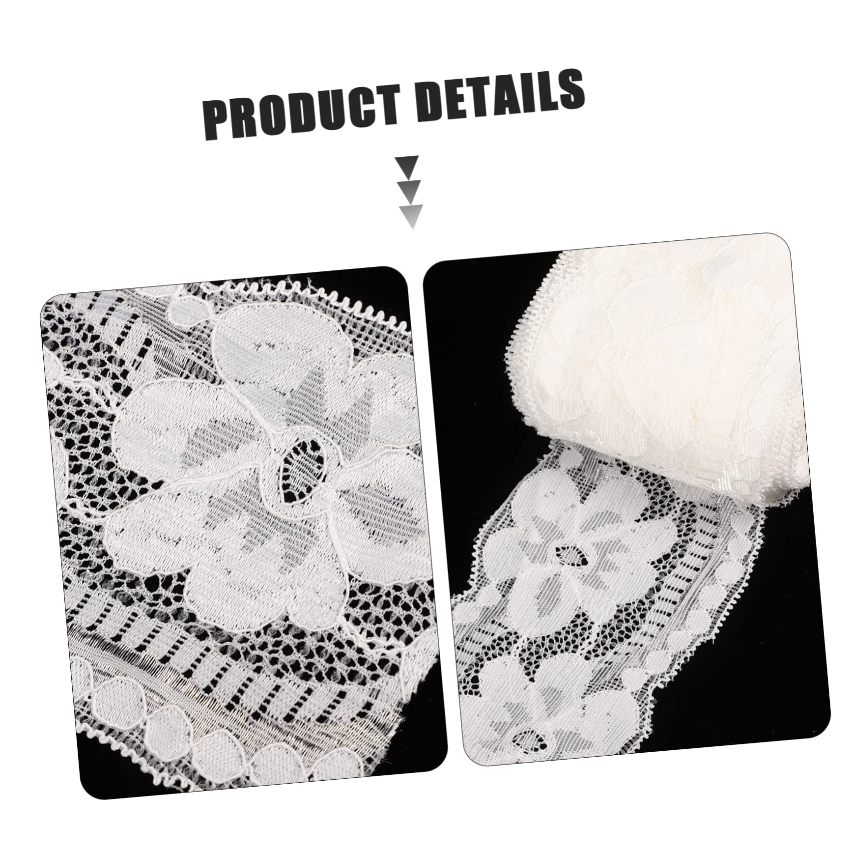 EXCEART 5piezas Lazo De Encaje Elástico Para Ropa Decoración Elegante Para Costura Para Vestidos Manualidades y Accesorios De Moda Metros