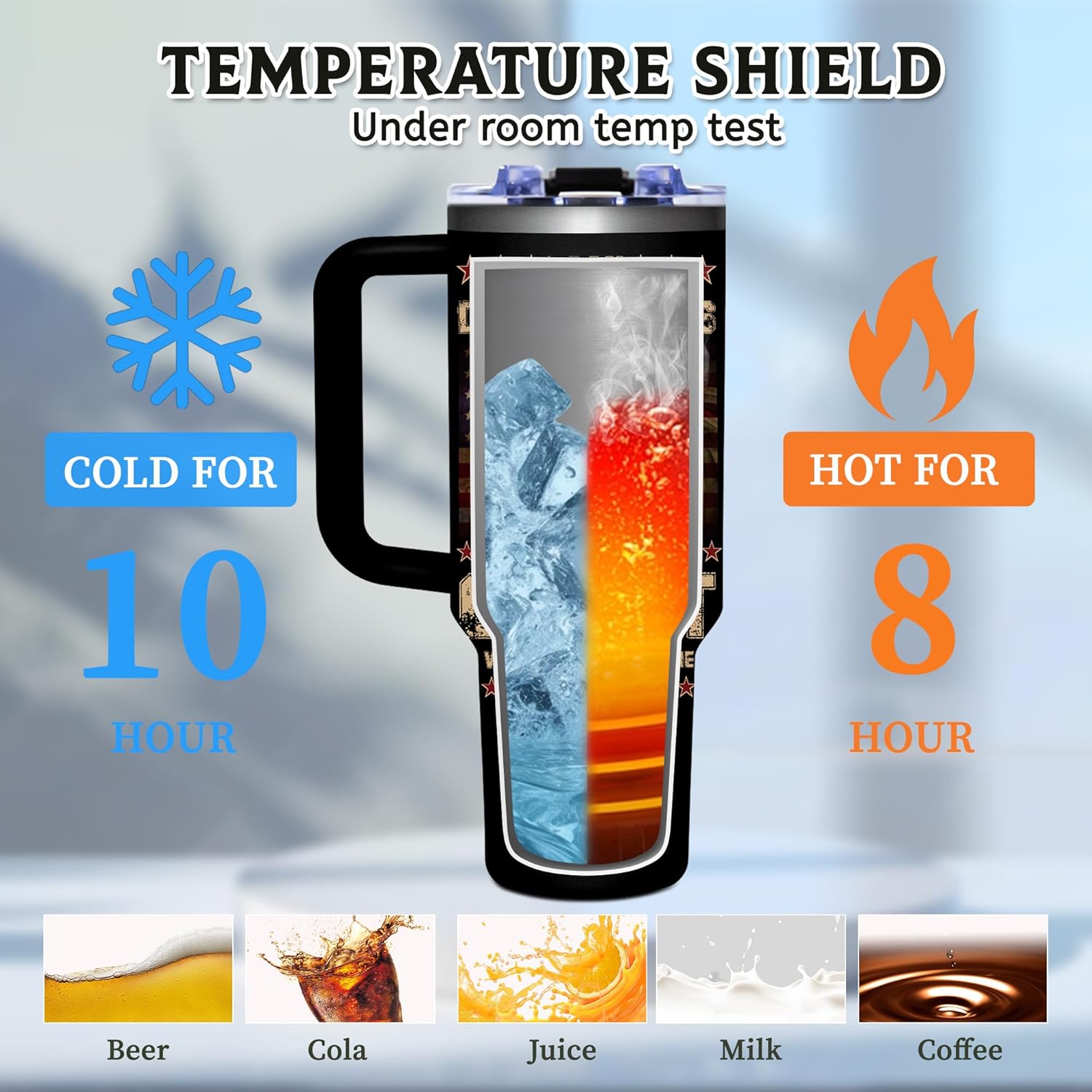 Christian Gifts for Men, God Gift, Religious Gifts for Husband, Christian 40 oz Tumbler with Handle, Birthday, Fathers Day Gift Ideas for Dad, Him, Boyfriend - Image 4