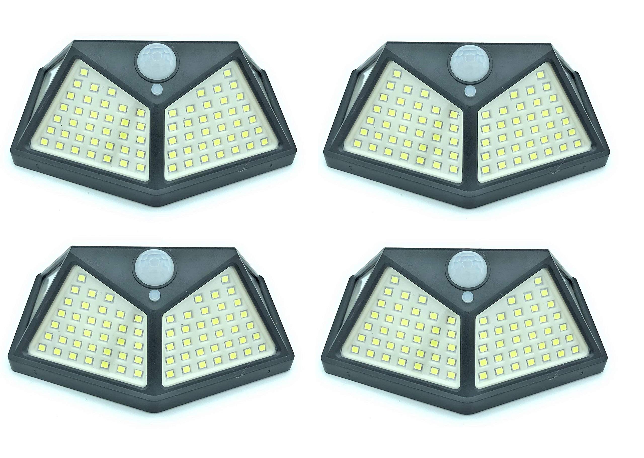 tempo di saldi Quattro Faretti da Esterno ad Energia Solare con 100 LED e Sensore Crepuscolare