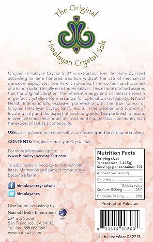 Miniatura 2 de Original Himalayan Crystal Salt - Granulada gruesa - Sal culinaria para una cocina saludable - Sal rica en minerales con gran sabor (1)