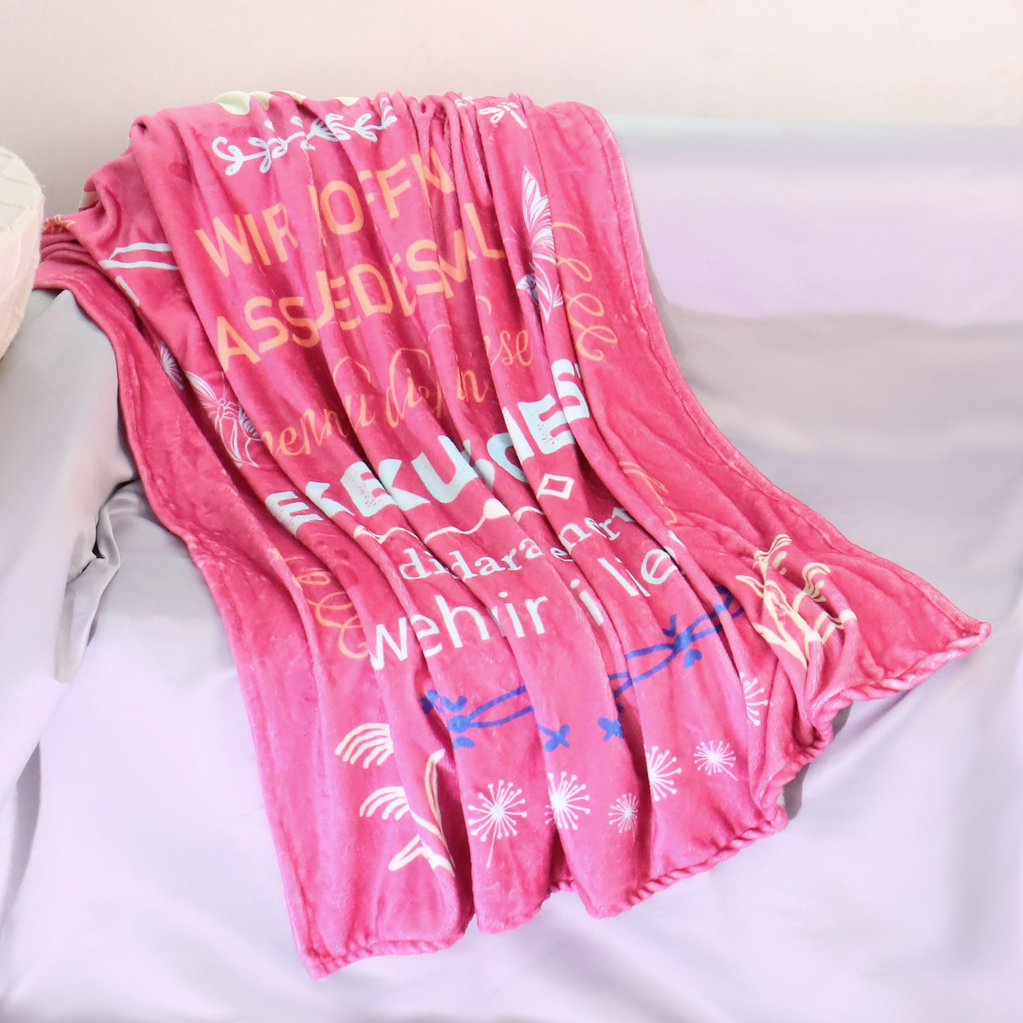 Tulolvae Cadeau Fete des Meres, Plaid Couverture Polaire Cadeau Fête des Mères pour Maman, Idée Original Anniversaire Noël Saint Valentin Cadeaux pour Belle Maman Femme