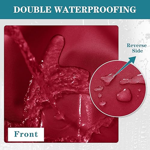 Miniatura 5 de Juego de 4 cojines impermeables para sillas de exterior, resistentes a la decoloración y al desgarro, con fundas extraíbles, 22 x 22 pulgadas, color