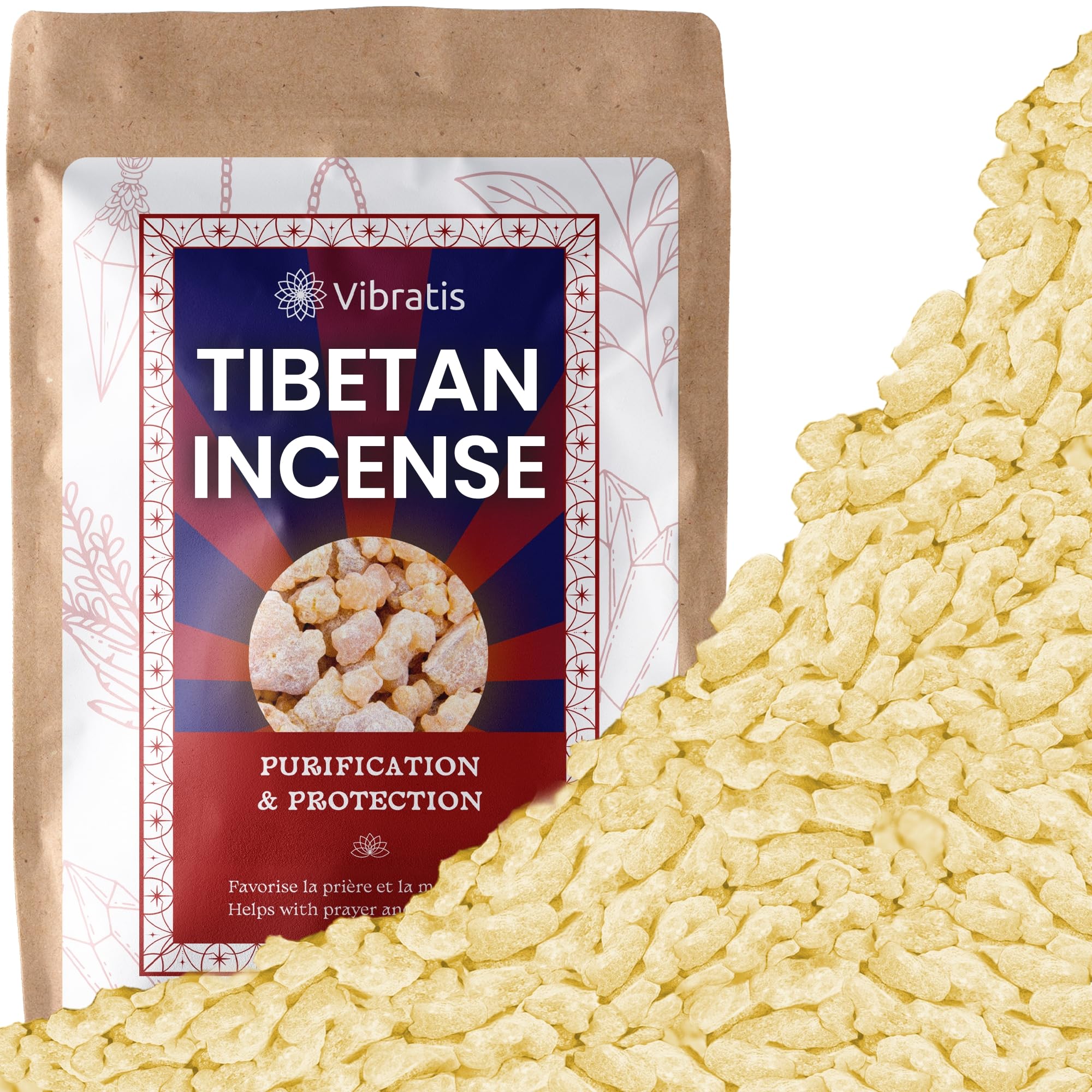 Tibetan Incense 250g - Premium Quality Incense Grains for Meditation and Spiritual Awakening - Natural Tibetan Resin for Higher Vibration and Spirituality
