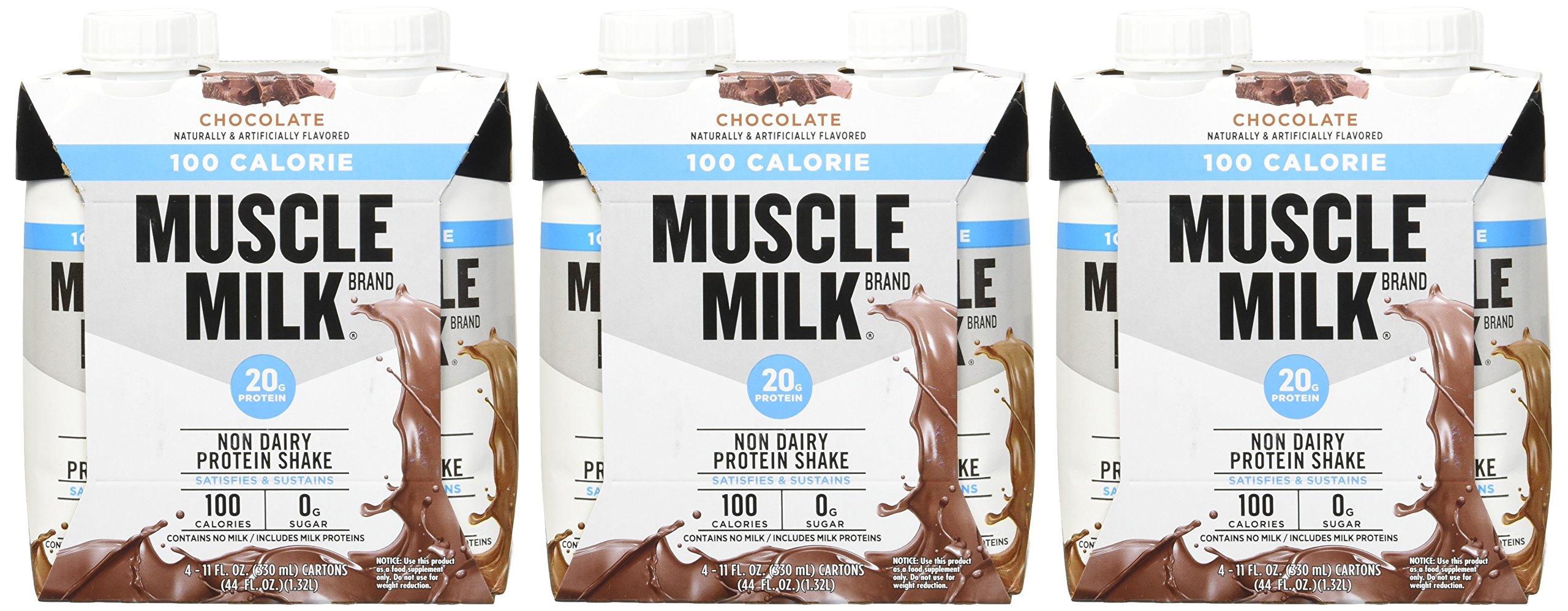 Muscle Milk Zero, 100 Calorie Protein Shake, Chocolate, 20g Protein, 11