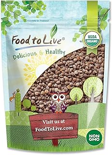 Food to Live Organic Whole Red Lentils, 3 Pounds Non-GMO, Dry Raw Lentil...