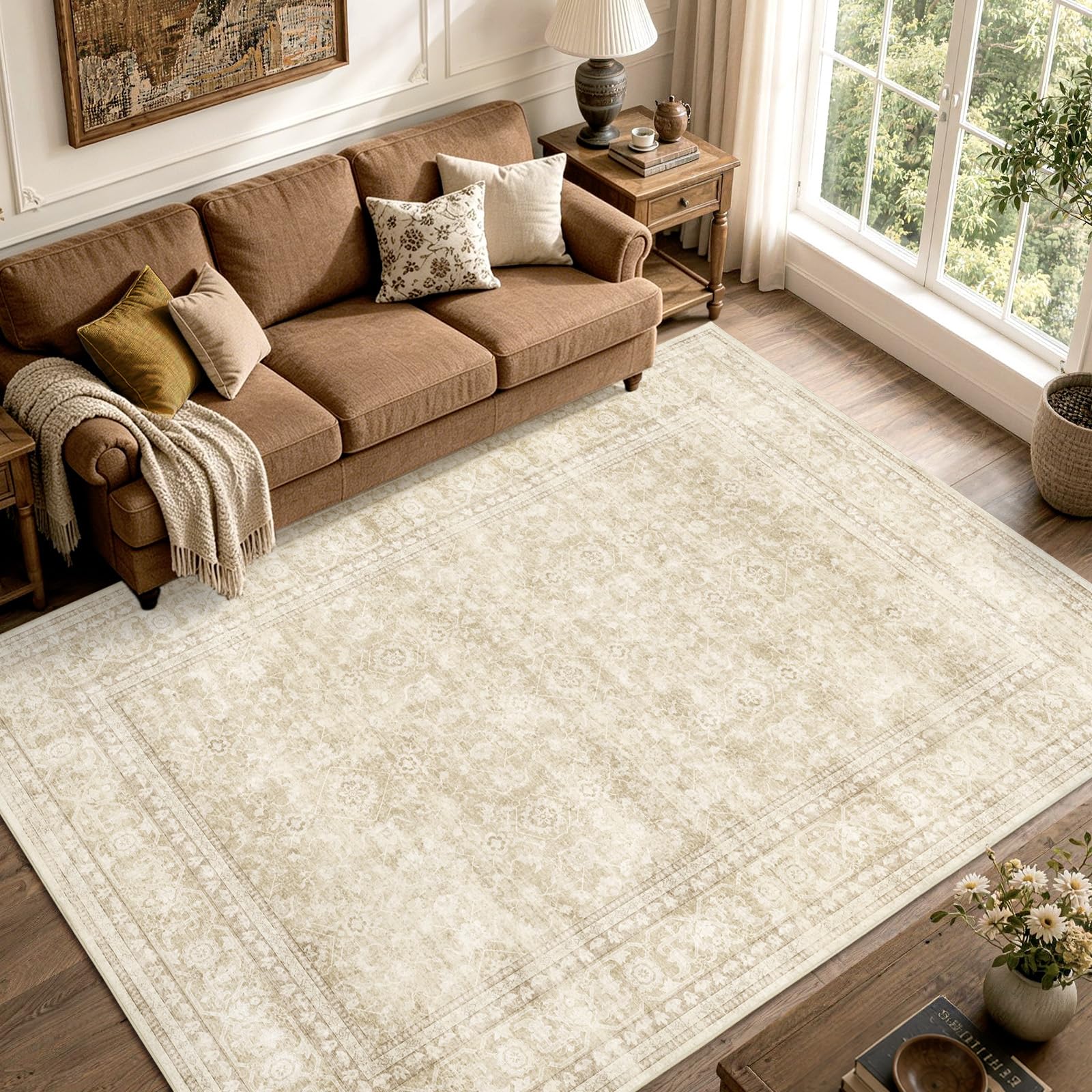 LòutiRoot Home 6x9 Ft Large Area Rugs for Living Room, Soft Non-Slip Machine Wa — product photo