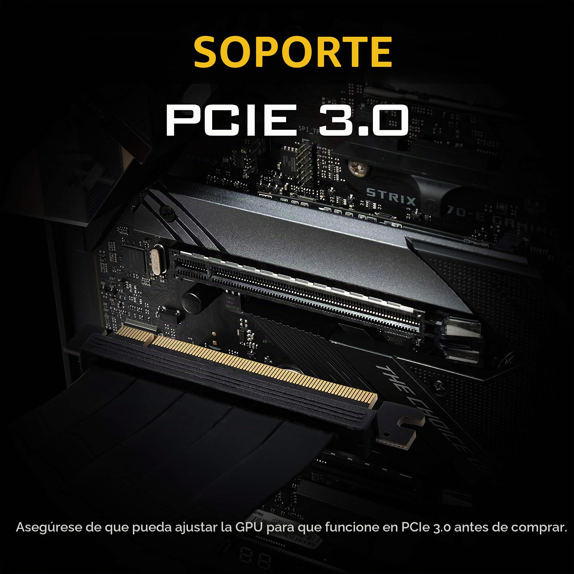 EZDIY-FAB Soporte para Tarjeta gráfica Vertical con LED ARGB 5 V 3 Pines, Montaje GPU, Kit Soporte Tarjeta vídeo VGA con Cable Elevador PCIE3.0-Negro