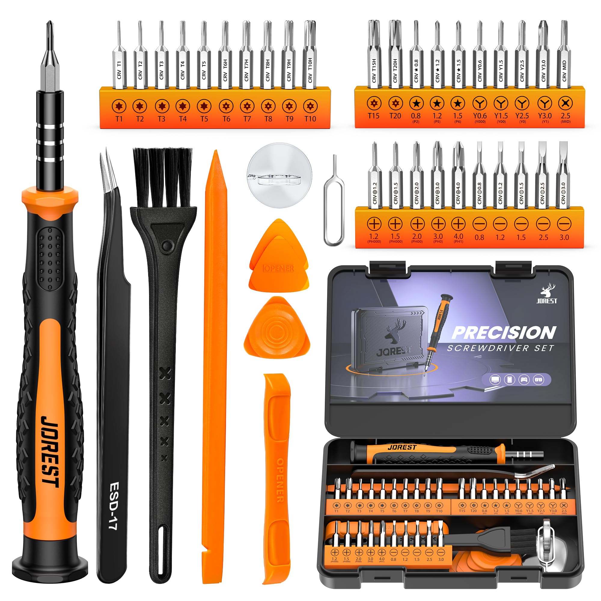JOREST 40Pcs Small Precision Screwdriver Set, Mini Tool Kit with