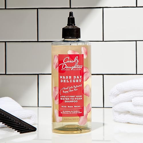 Miniatura 12 de Carol's Daughter Wash Day Delight Champú vegano sin agua a espuma sin sulfato con agua de rosas y tecnología micelar, sin parabenos ni silicona, lo