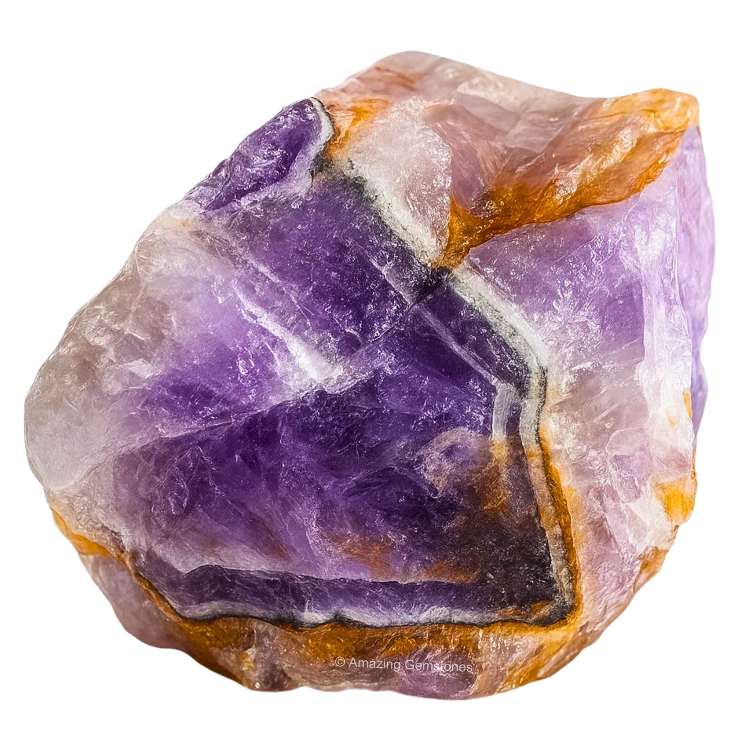 Amethyst Chevron Crystals and Healing Stones, 1 Piece Raw