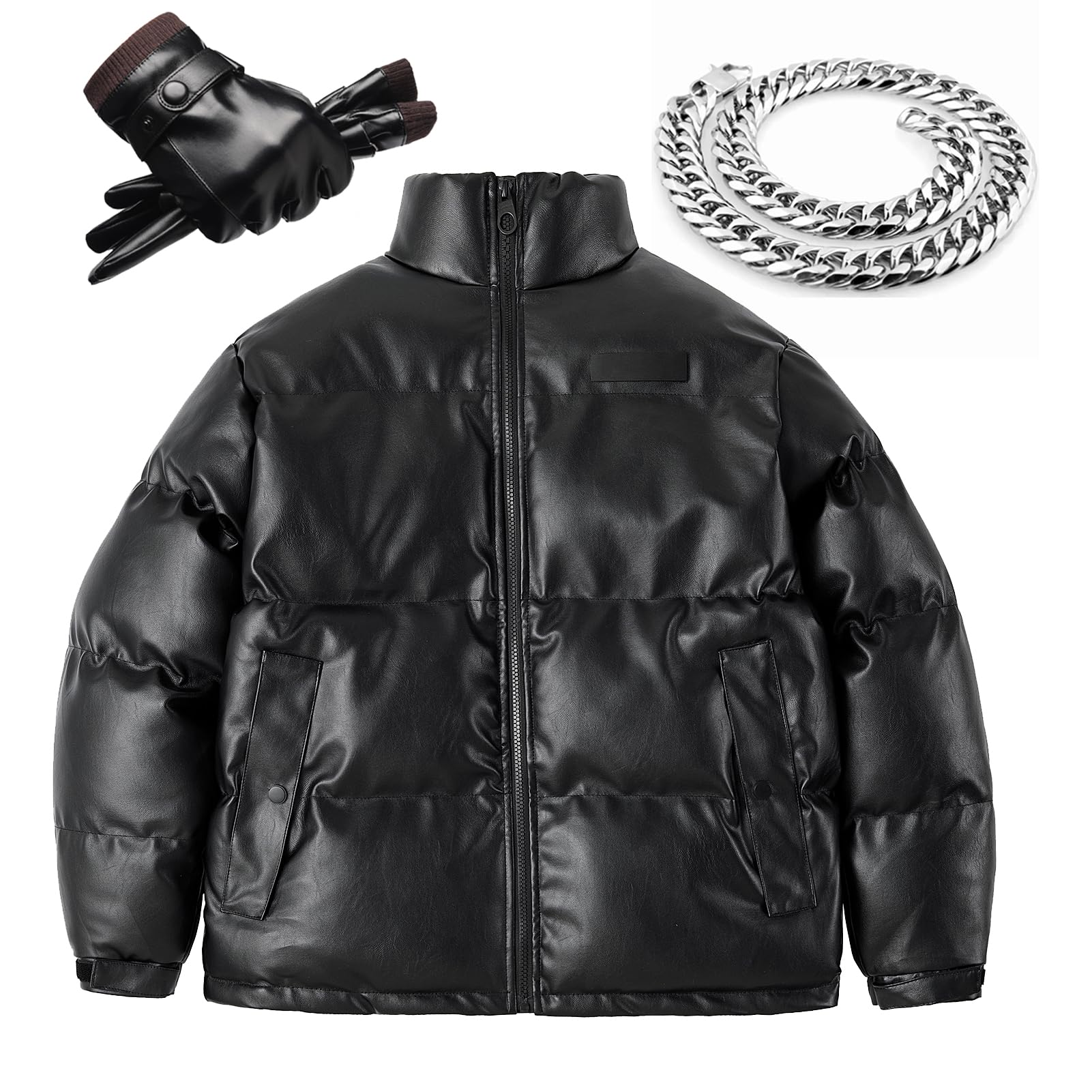Doudoune Homme Hiver Chaud - Manteau à Capuche Matelassé Épaissi Zippé Slim Fit