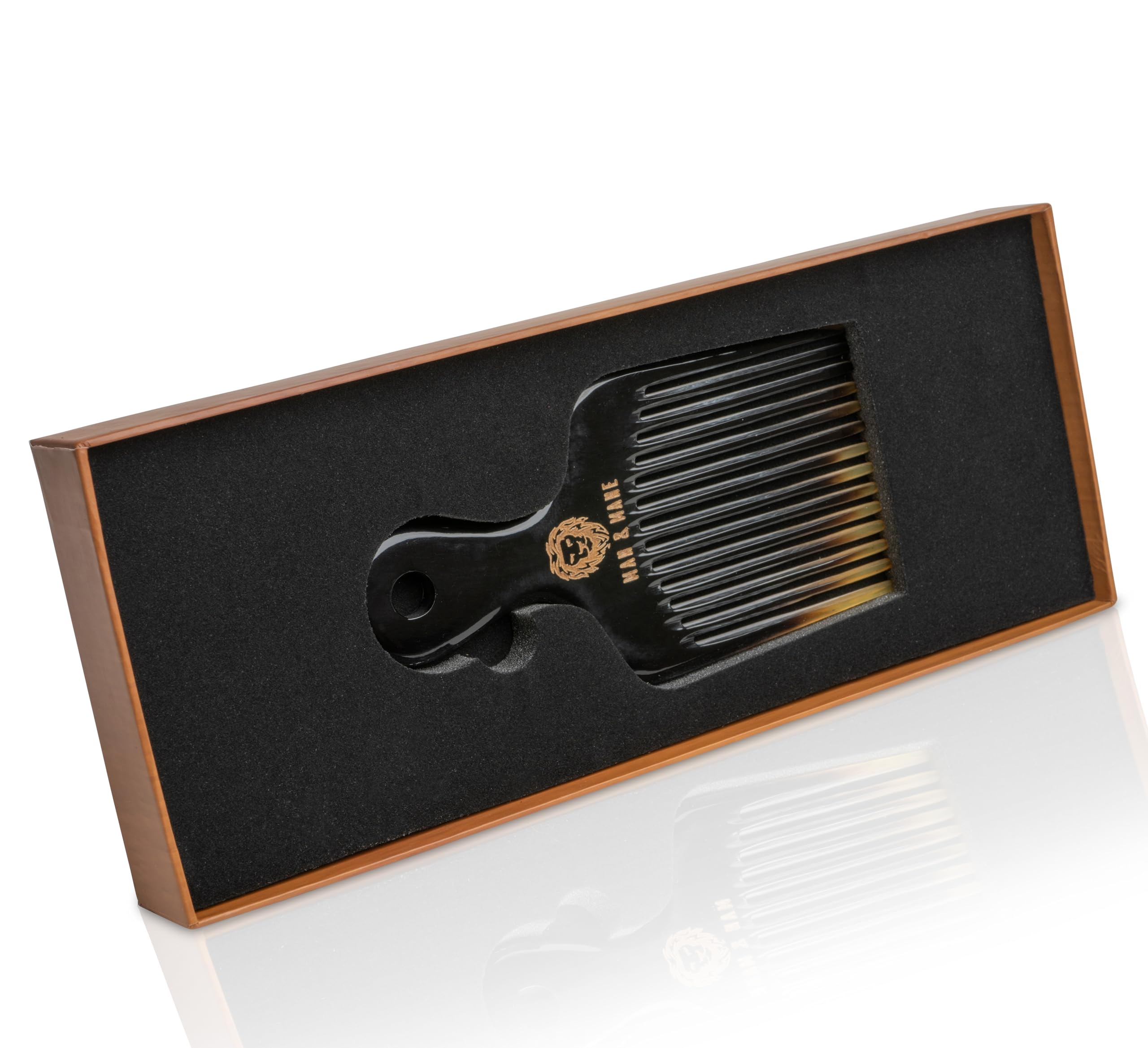 MAN & MANE Premium Handmade 100% Oxhorn Anti-Static Detangling Styling and Hair Combs Combo Pack for Men and Women - Image 3
