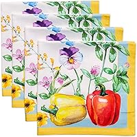 Vista 63 de Maison d' Hermine Servilletas de tela 100% algodón peinado de alta calidad, decorativas, lavables, juego de 4 servilletas para el hogar, cocina