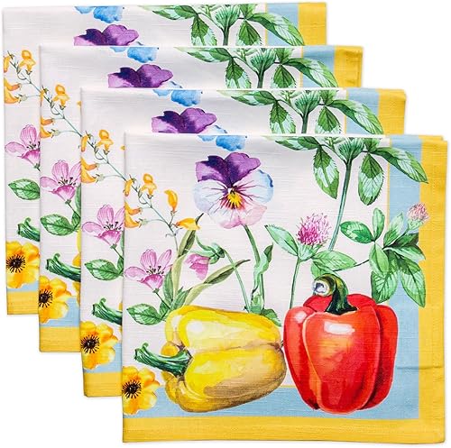 Miniatura 63 de Maison d' Hermine Servilletas de tela 100% algodón peinado de alta calidad, decorativas, lavables, juego de 4 servilletas para el hogar, cocina