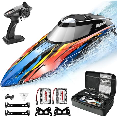ALPHAREV RC Boat with Case - R308 20+ MPH Fast Remote Control...