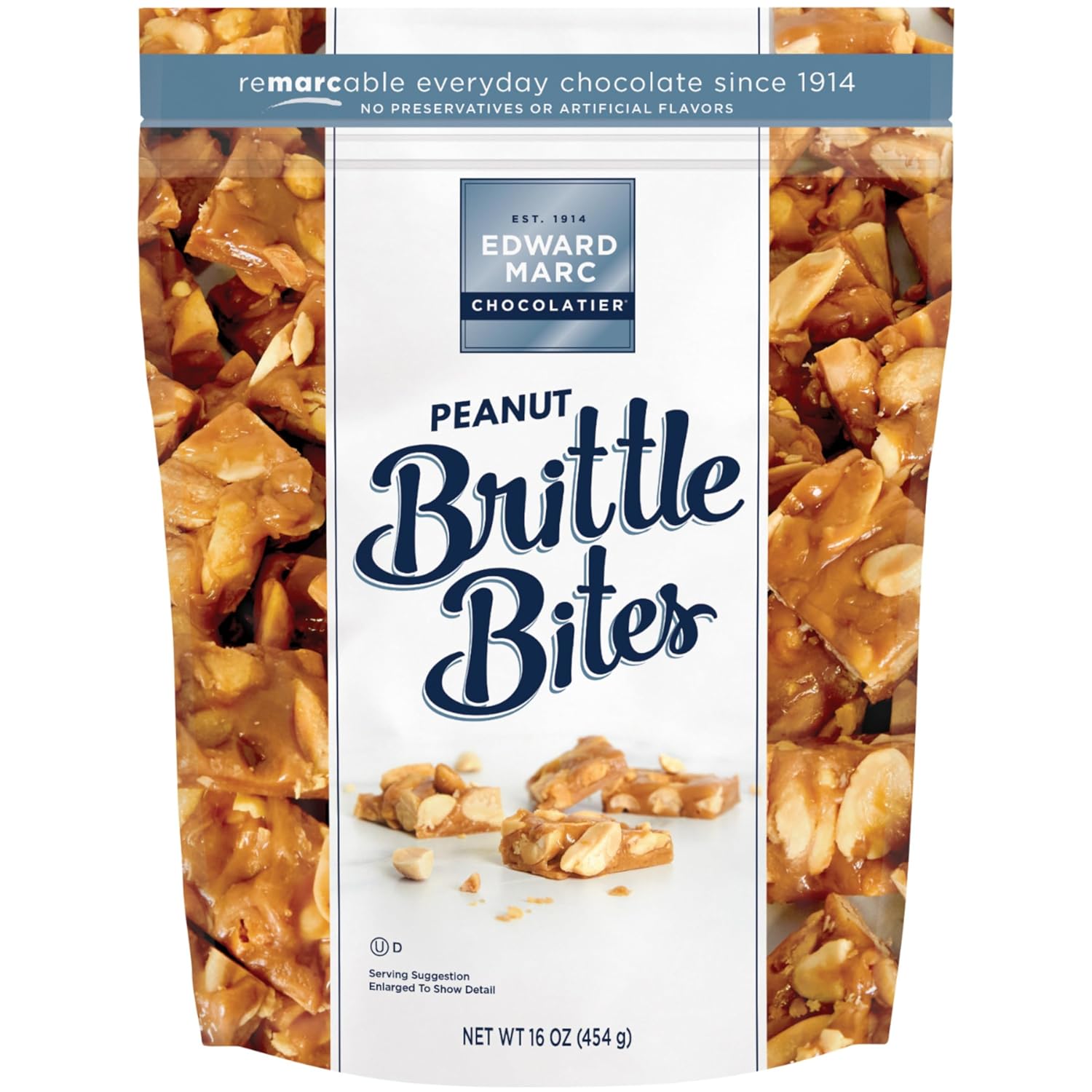 Edward Marc Chocolatier Peanut Brittle Bites, 16 oz Grocery & Gourmet Food