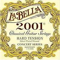 Vista 3 de La Bella 2001 Light Tension - Cuerdas de guitarra clásica enrolladas plateadas - 028-041