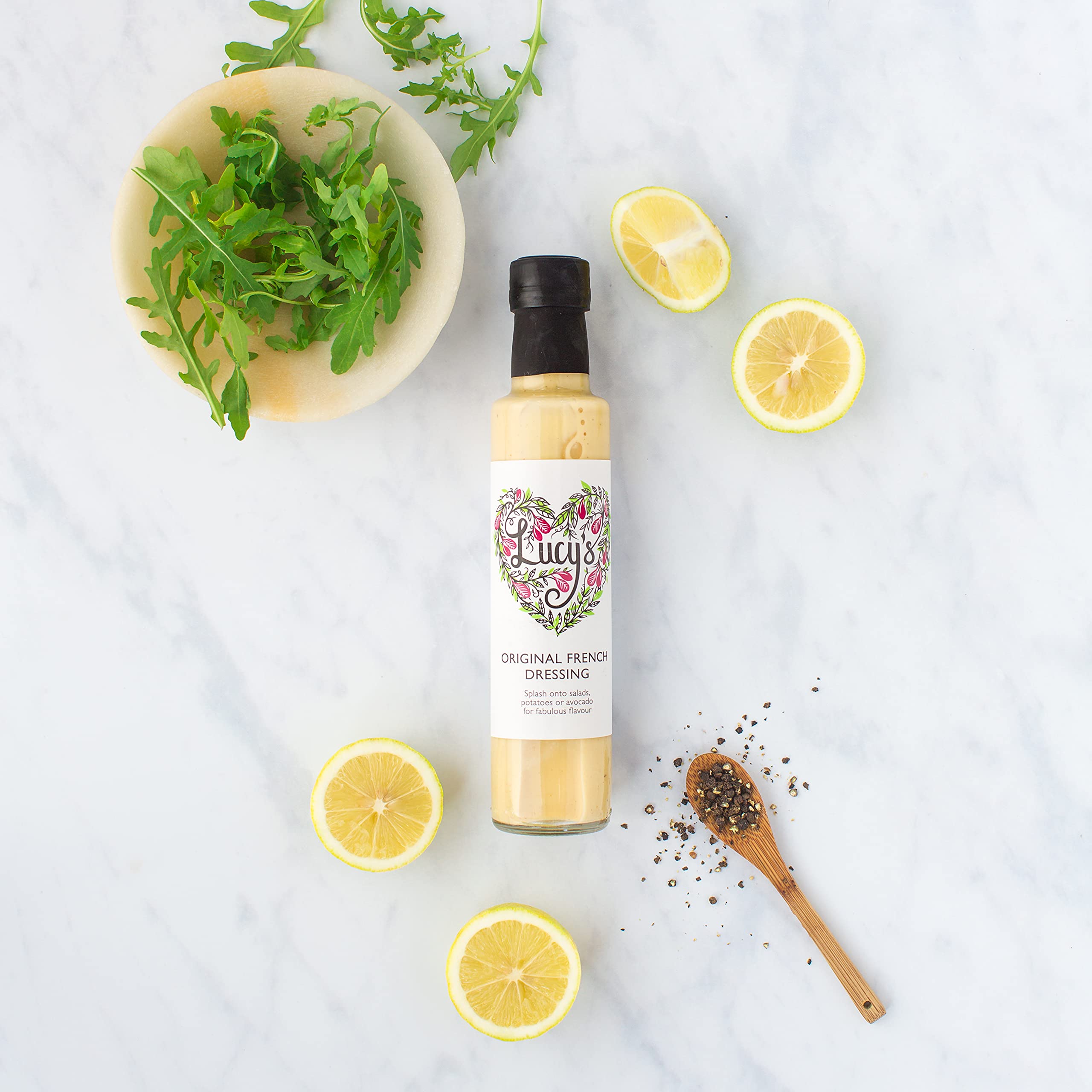 Lucy's Dressings - Great Taste Bundle; Original French Dressing, Lime & Chili Asian Dressing und Honey & Senf Golden Dressing - 3 x 250ml