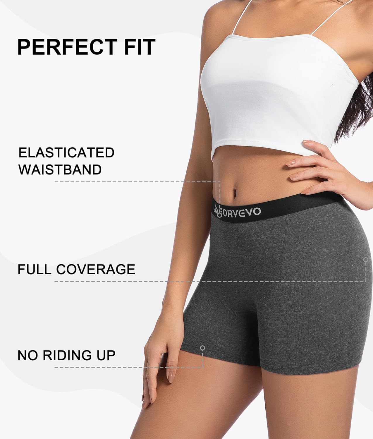 Merino Wool Boxer Briefs for Women 2 pack,Breathable Womens Boyshorts Underwear,Dry Panties for Ladie - Image 5