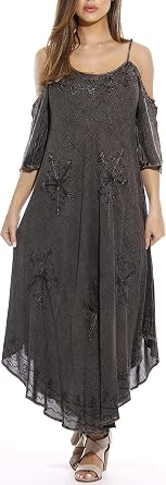 Riviera Sun Cold Shoulder Casual Sundress for Women Swimsuit Beach Cover Up