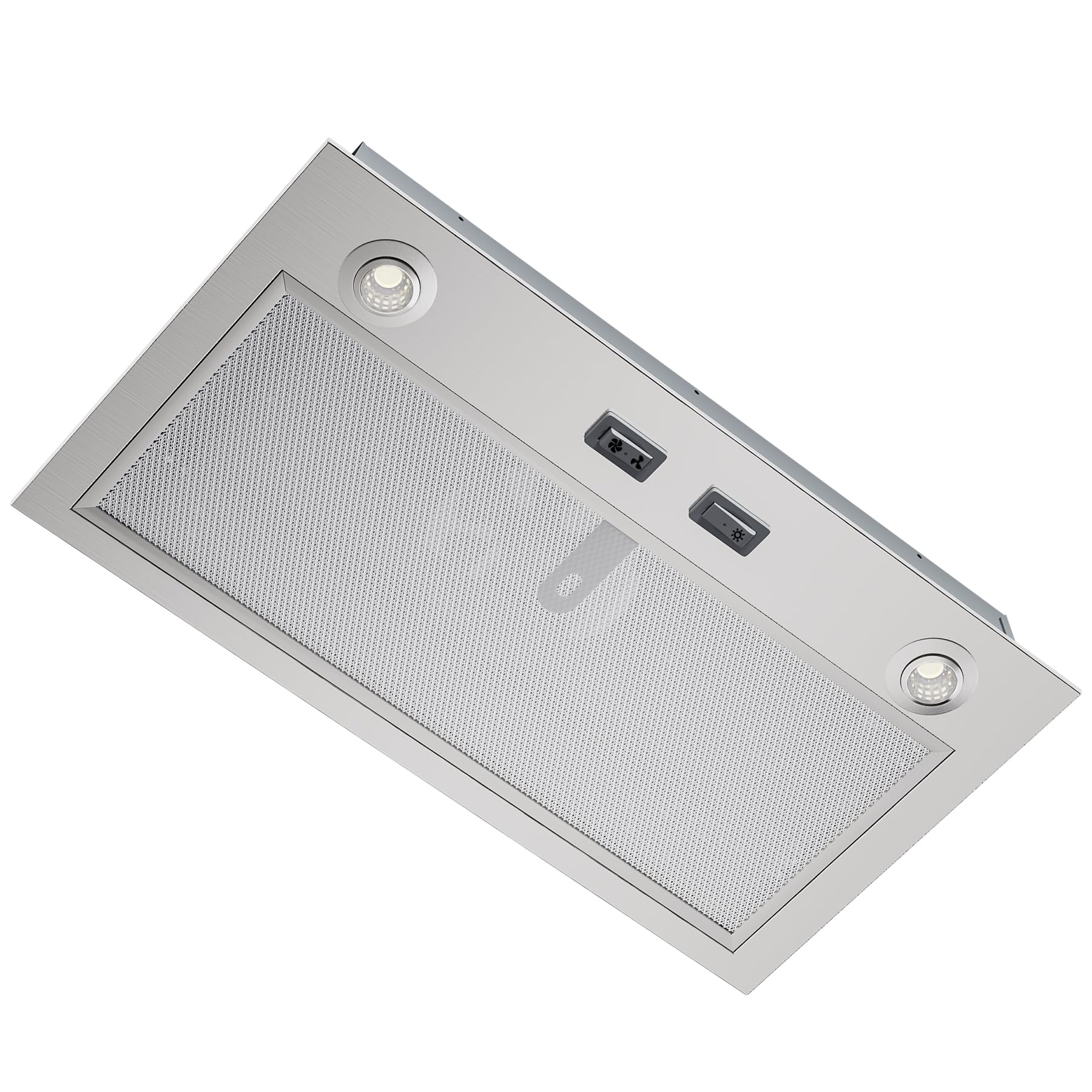 PM300SS Range Hood Insert For Under-Cabinet,21-Inch Built,300 Max Blower CFM,Stainless Steel,Customized Power Supply Package,2-speed Adjustment Exhaust Fan And Spotlight