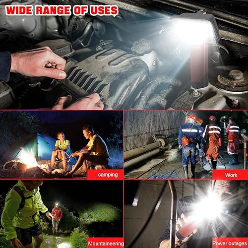 Miniatura 3 de TXAGYAZ Luz compatible con batería Milwaukee M12, 32W 5000LM batería inalámbrica luz de trabajo, luz de inundación LED, 2 modos de linterna