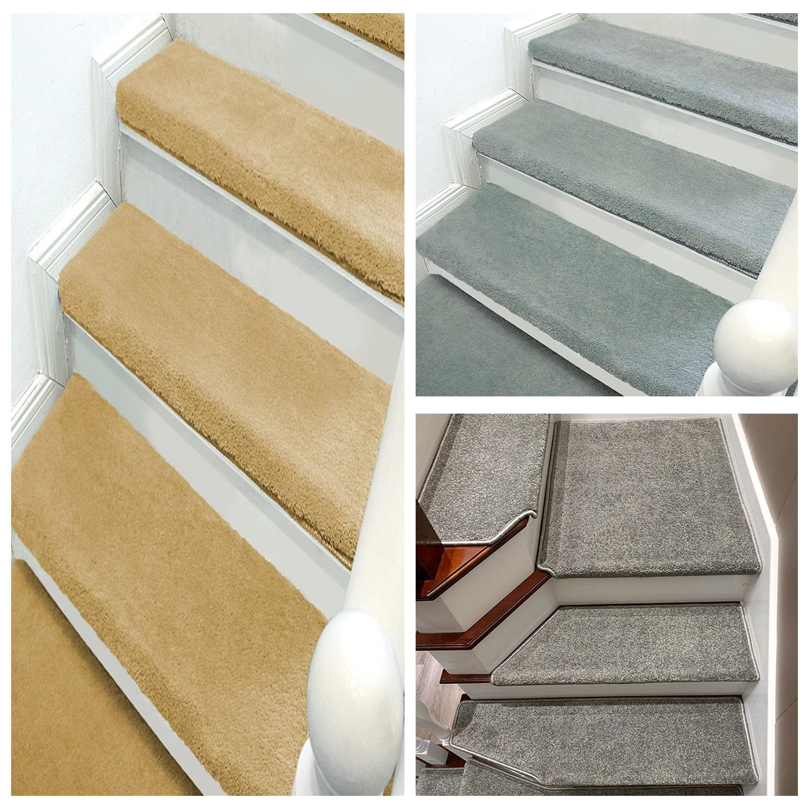 Tappeto antiscivolo grigio scuro ir battistrada, 15 pezzi, 22x55 cm, naso arrotondato protezione per gradini, adatto 19-24 cm irs, Safe & t Flo