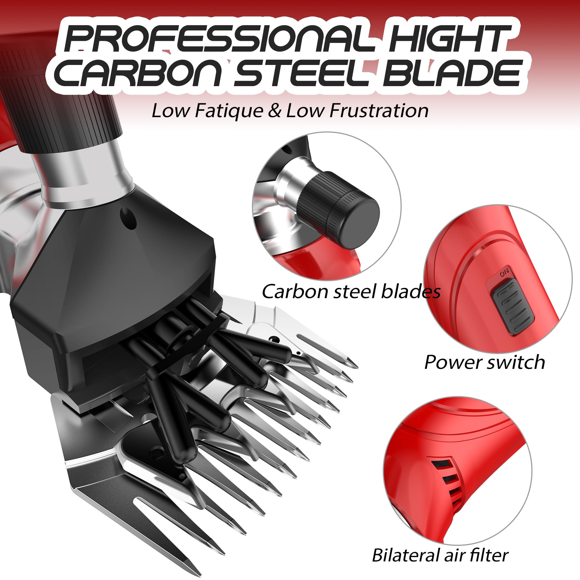 Amazon.com : GDJOB Cordless Sheep Shears, 300W Lithium Battery