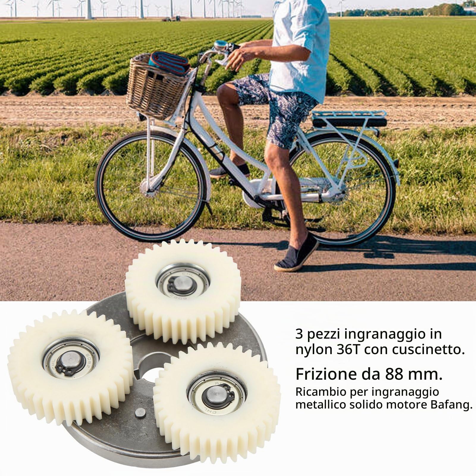 36 Denti Planetaria Frizione del Cambio per la Trasmissione Elettronica del Motore di Nylon di e 88mm Kit Frizione Professionale Accessori per la Frizione del Motore