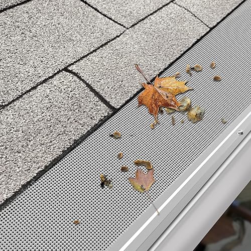 Miniatura 1 de Protector de canalón de 5 pulgadas, cubiertas de malla de acero inoxidable, 48 pies, se adapta a canalón tradicional de 5 pulgadas y tipo de techo