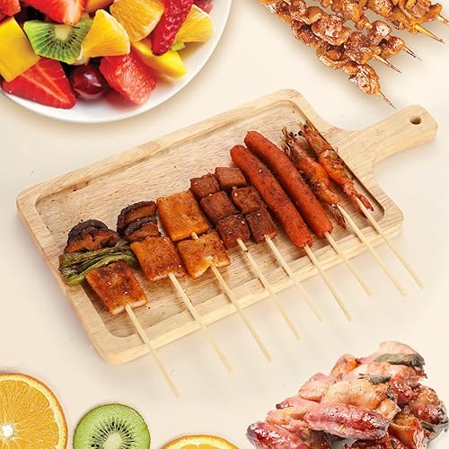 Miniatura 7 de Brochetas de bambú para barbacoas, aperitivos, frutas, cócteles, brochetas, fuentes de chocolate, parrilla, barbacoa, cocina, manualidades y