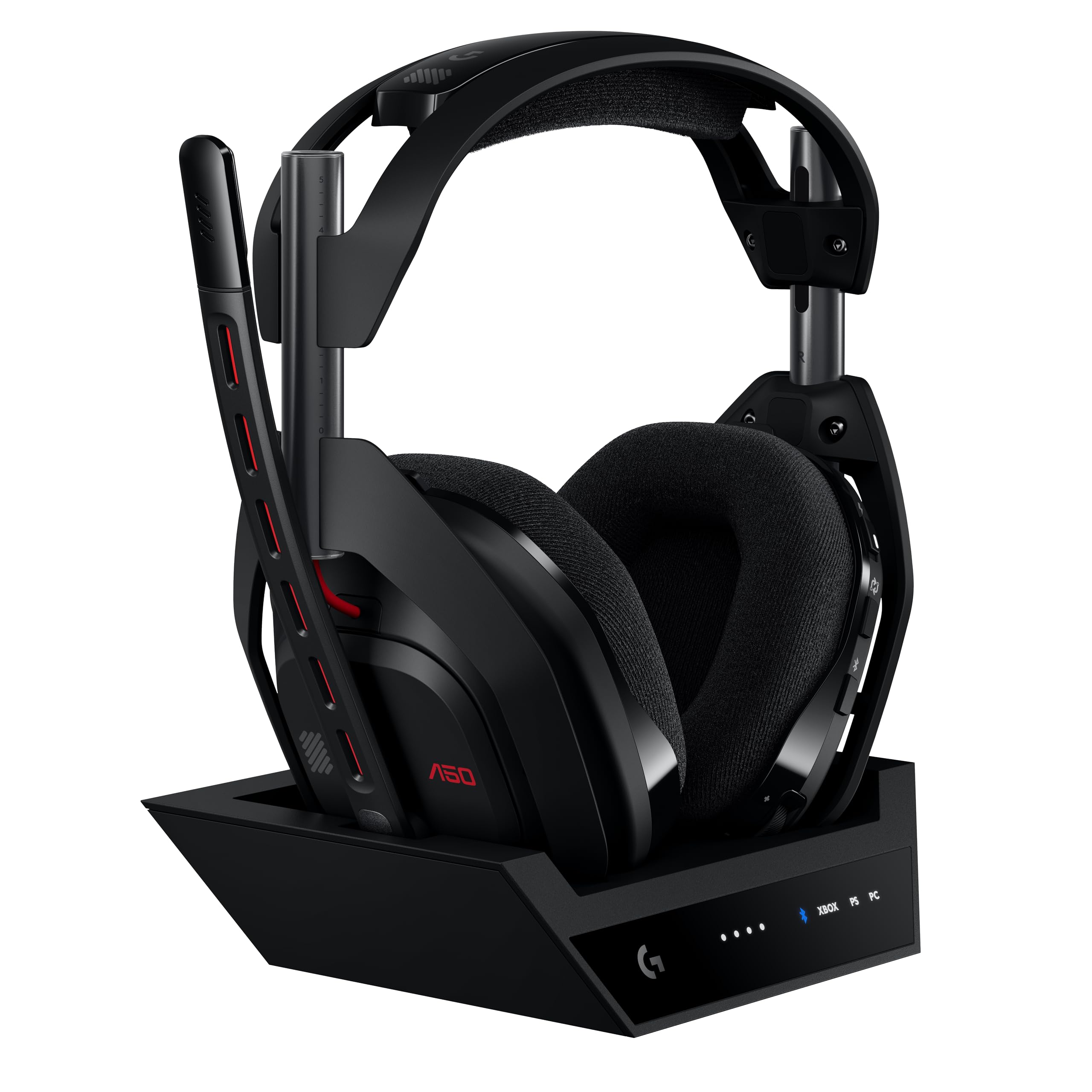 Logitech G Astro A50 LIGHTSPEED Wireless Gaming Headset + Base Station (Gen 5), PRO-G GRAPHENE, Switch Between 3 Systems, USB-C to Xbox, PS5, PC/Mac or Nintendo Switch, Bluetooth - Black Black PLAYSYNC Audio