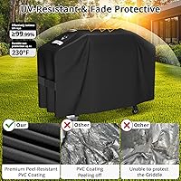 Vista 5 de Cubierta de parrilla para Blackstone de 28 pulgadas con capucha 5483 [2026 mejorada 800D resistente] Cubierta de parrilla plana impermeable